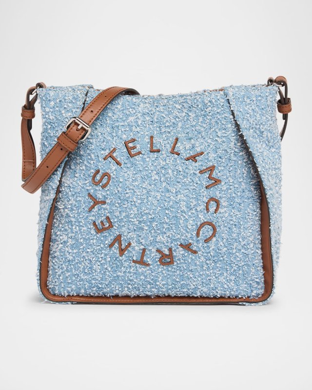 Logo Denim Boucle Crossbody Bag